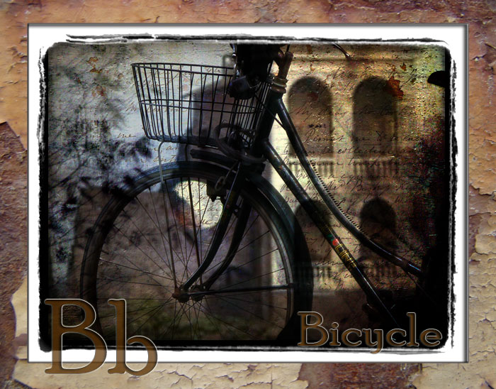 B biking thru the castle