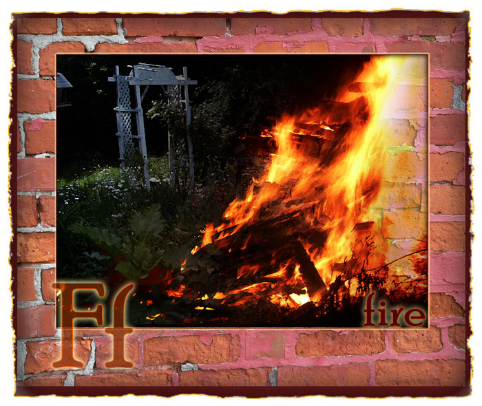 fire in the garden