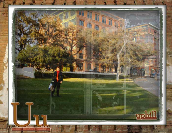 U: Uphill ( grassy knole) victim